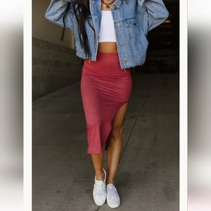 Harlow Maxi Skirt - Rose